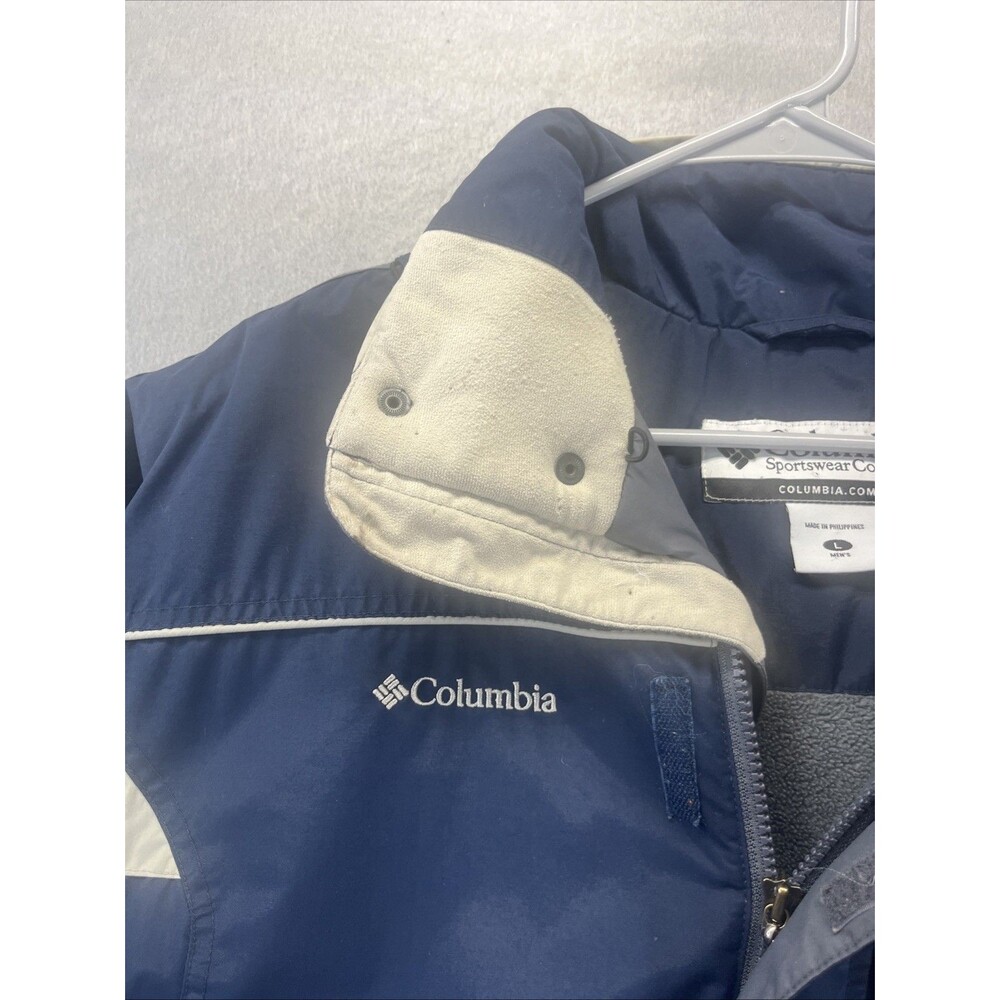 Columbia Sportswear Navy Blue Full Zip Hooded Coat Mens Size Large - Picture 5 of 13